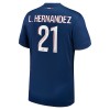 Camisola Paris Saint-Germain Lucas Hernandez 21 1º Equipamento 2024-25 Manga Curta